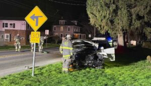 Accident, Vehicle Severely Damaged After Early Morning Crash in Lancaster County